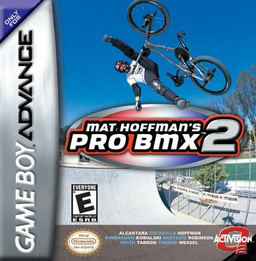 Mat Hoffman's Pro BMX 2 box art for GameBoy Advance